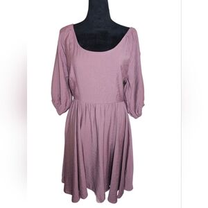 Joyfolie Genesis Purple Boho Babydoll Dress Size S